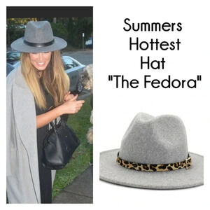 FEDORA HAT WITH ANIMAL PRINT BAND
